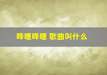 哔哩哔哩 歌曲叫什么